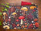Vintage mushroom hand/makeup bag