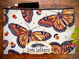 Vintage butterfly hand/makeup bag