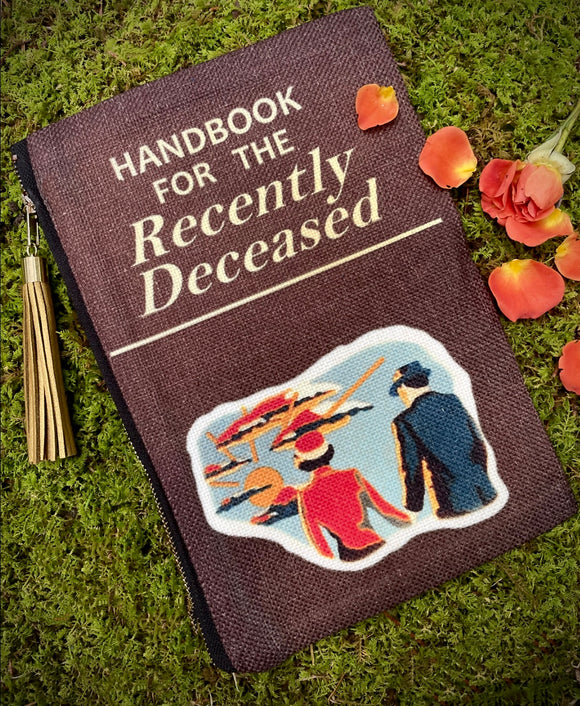 Handbook for the Recently Deceased hand/makeup bag