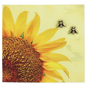JEWELRY: Gold bee post earrings