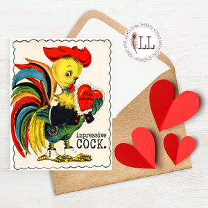 VALENTINE'S DAY: "Impressive Cock" card