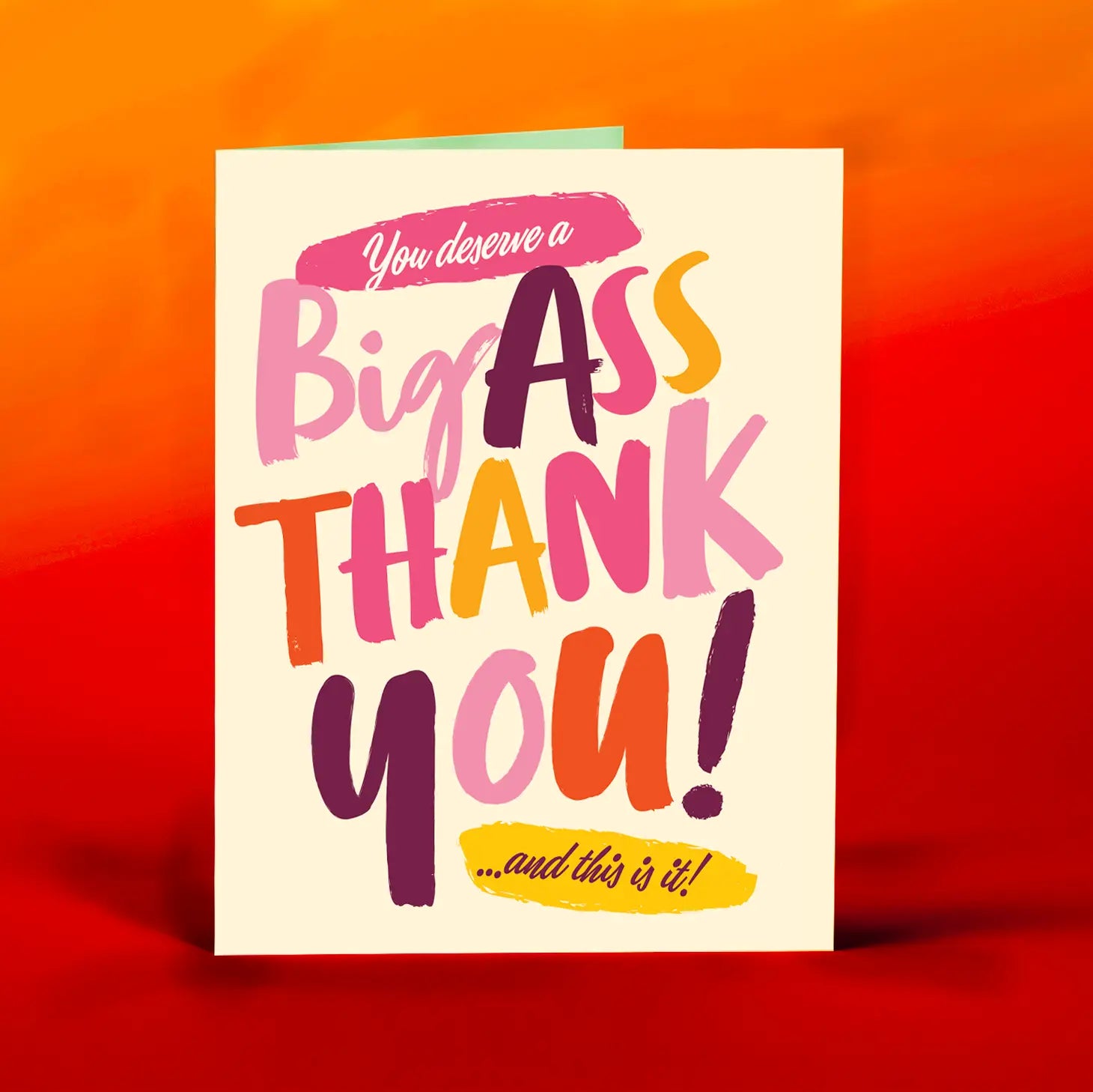 GREETING CARD: Big Ass Thank You card