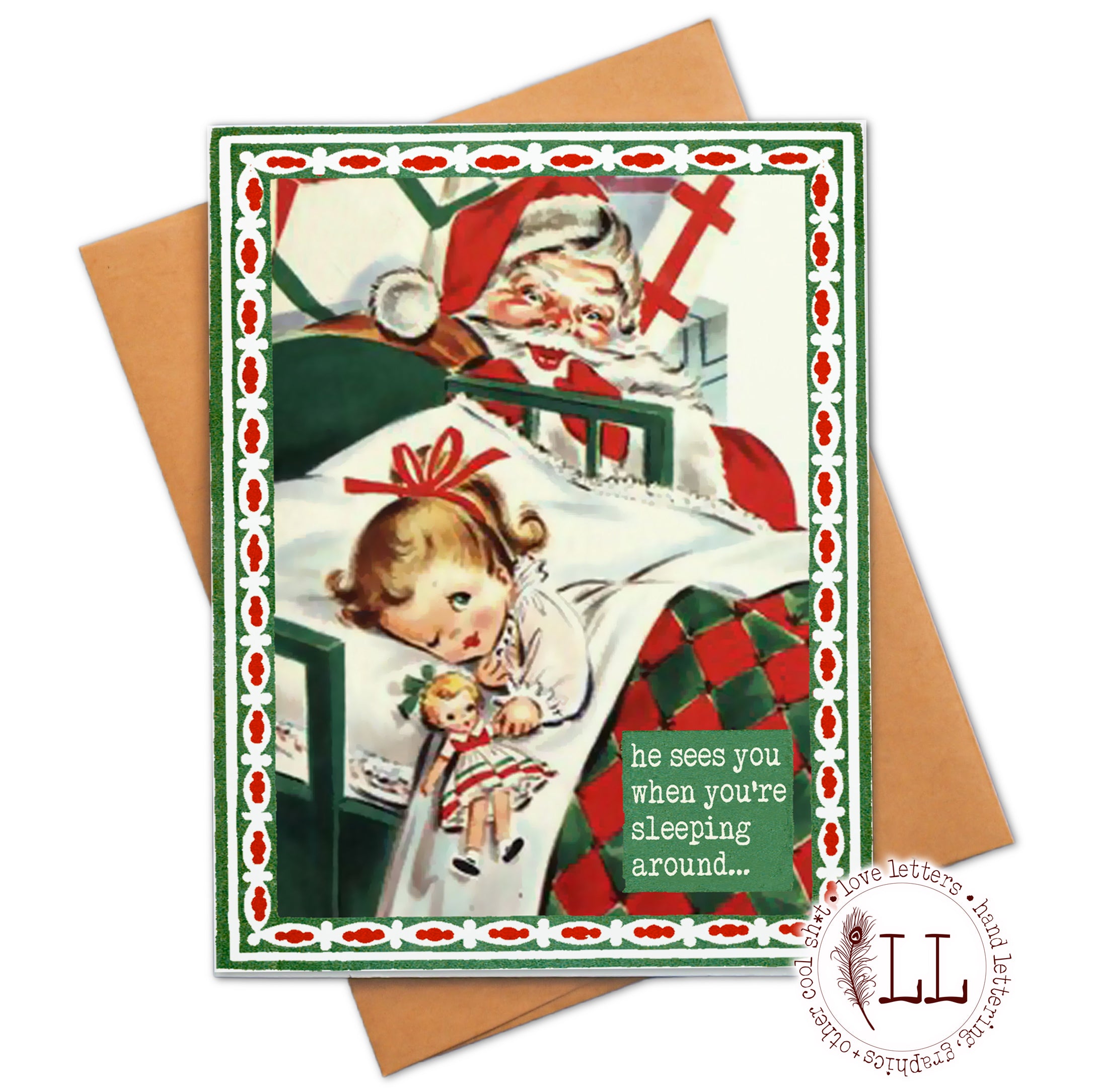 CHRISTMAS: "He Sees You" card