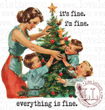 CHRISTMAS: It's Fine. I'm Fine. Kitchen Towel