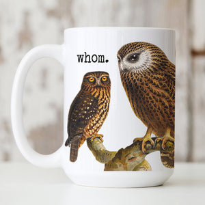 Owls "whom" mug