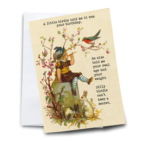 GREETING CARD: A Little Birdie birthday card