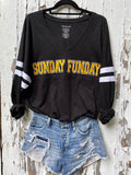 SUNDAY FUNDAY customizable women's football-style shirt