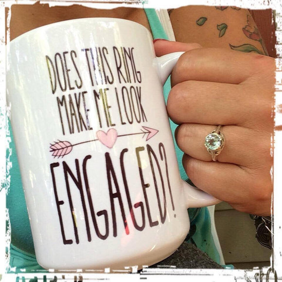 Does this ring make me look engaged? mug