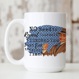 RETRO "No Need to Repeat Yourself" mug