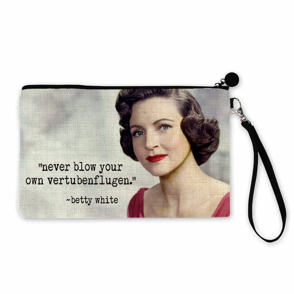 Never Blow Your Own Vertubenflugen… makeup bag/wristlet